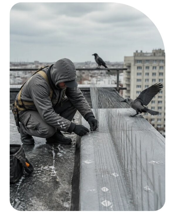 Защита от ворон под ключ в Кандалакше по цене от 5052 р. | Сенат-Кнд